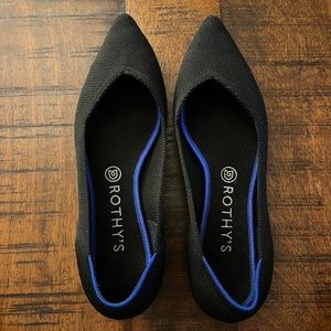 Rothy’s 9.5 Black Pointed Flat